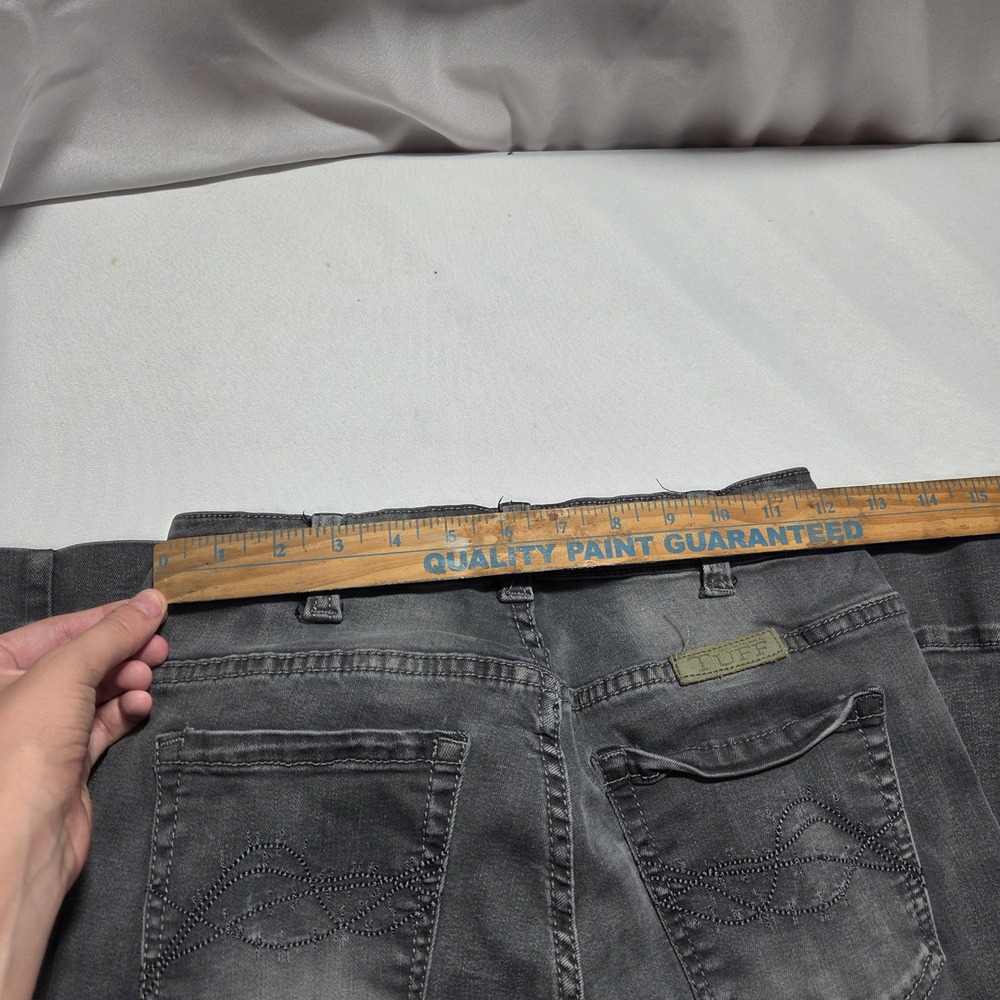 Cowgirl Tuff Co Charcoal Gray Bootcut Flare Western Jeans W27 L33 Embroidered - Picture 6 of 8